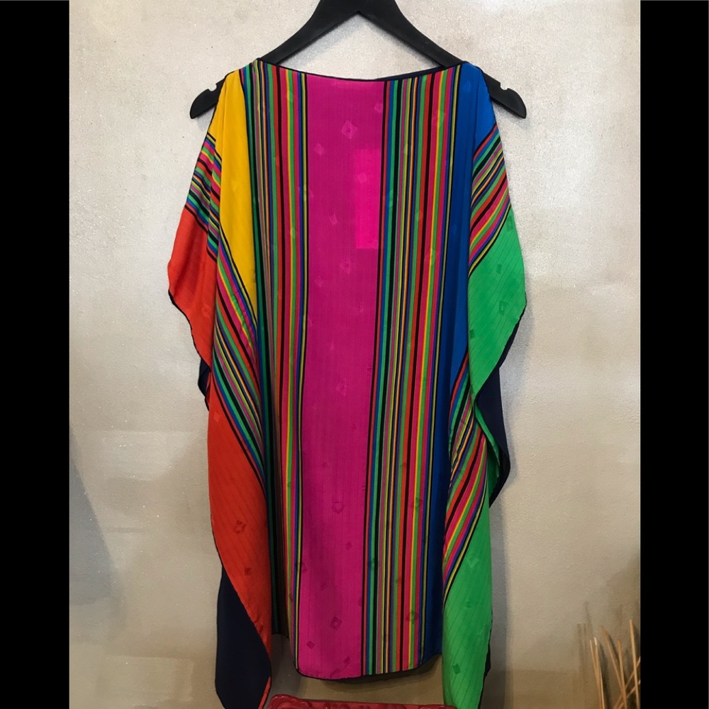 Vintage scarf open shoulder dress